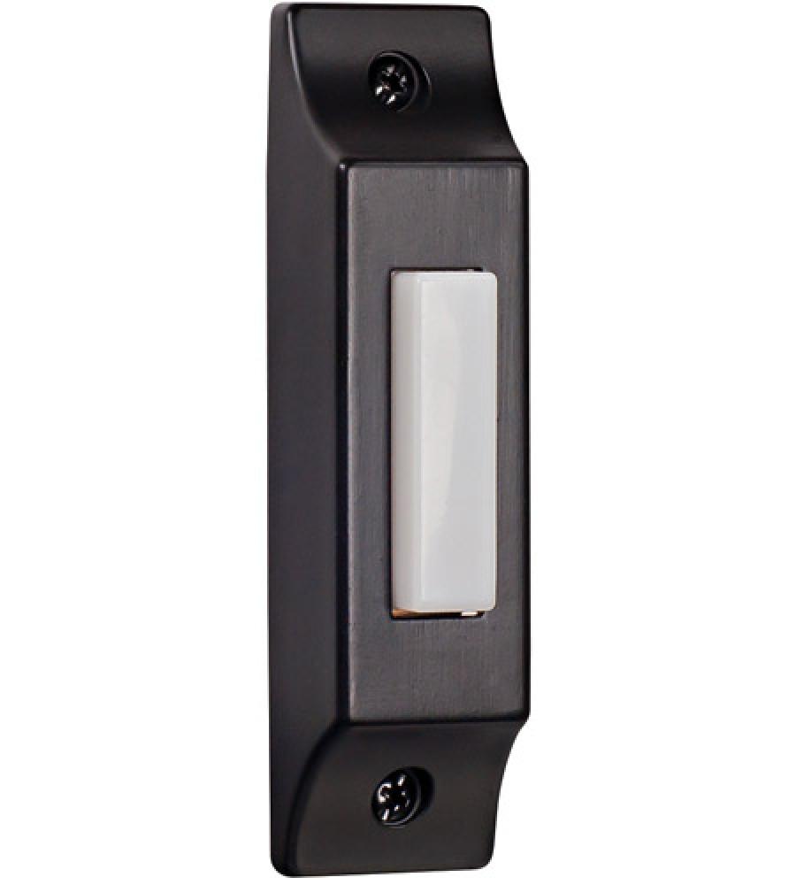 Surface Mount Die-Cast Builder&#39;s Series LED Lighted Push Button in Matte Black