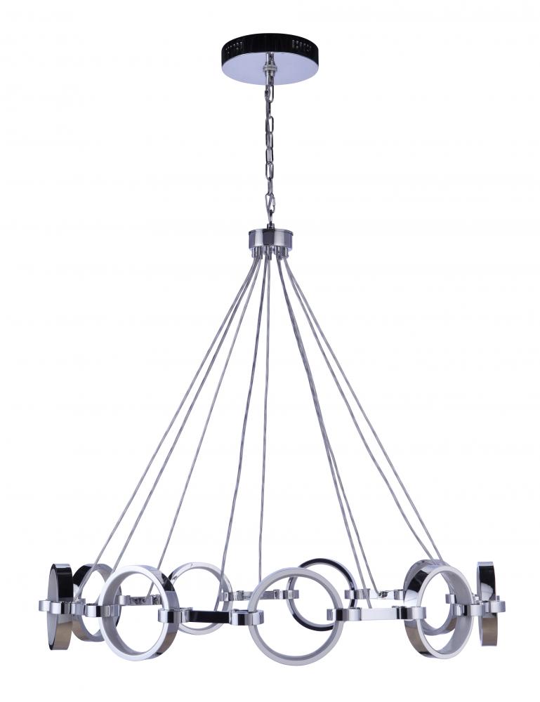 Context 9 Light LED Chandelier in Chrome