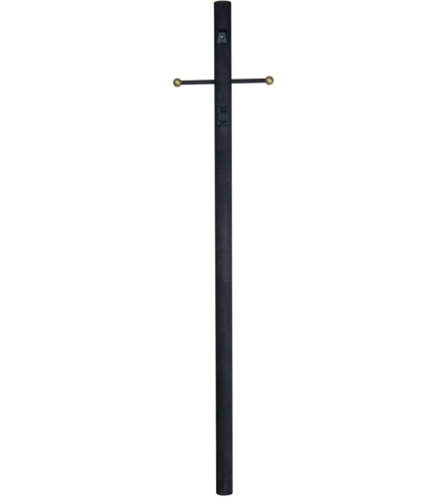 84&#34; Smooth Direct Burial Post w/ Photocell & Convenience Outlet in Textured Black