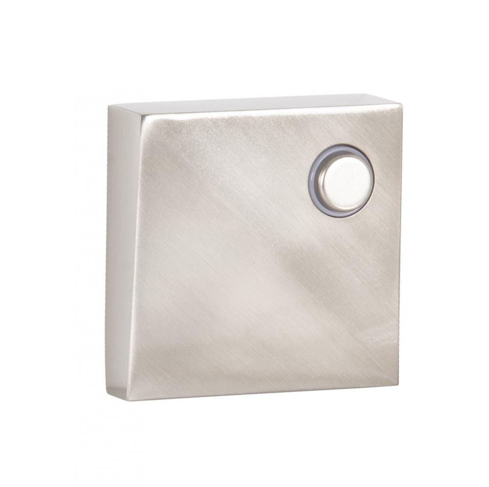 Surface Mount LED Lighted Push Button in Brushed Polished Nickel