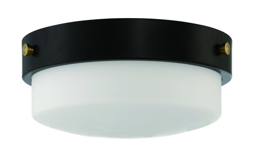 Oak Street 2 Light 12&#34; Flushmount in Flat Black