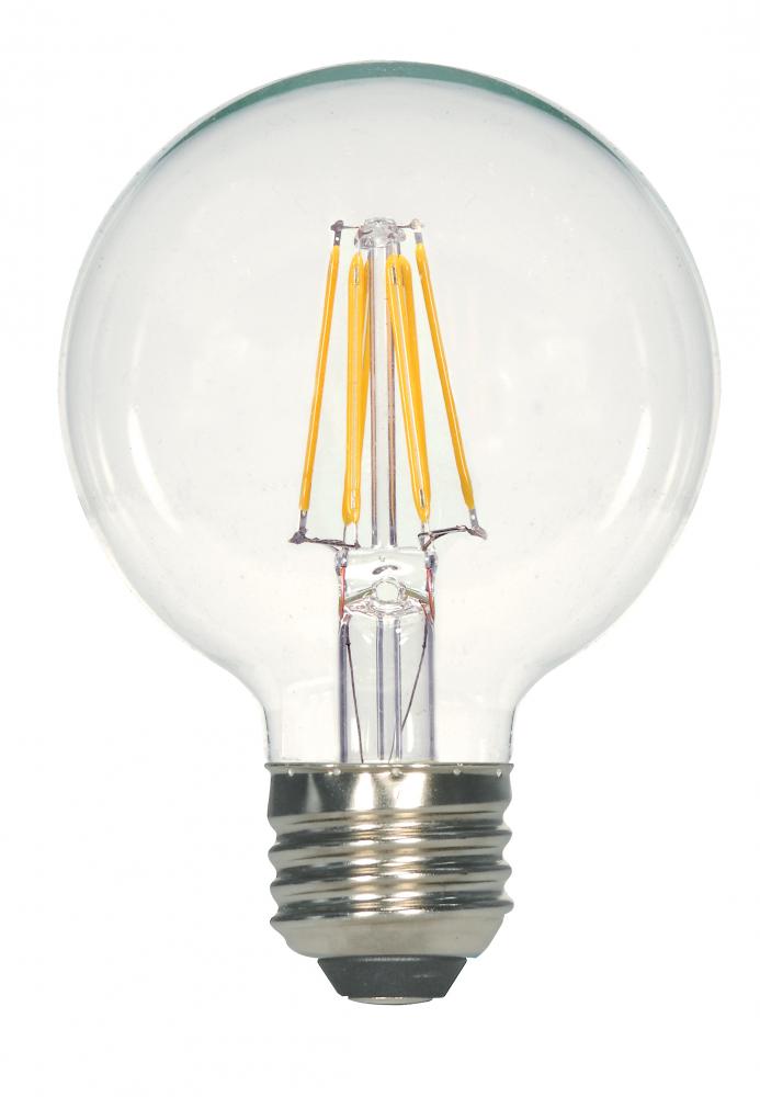 4.72&#34; M.O.L. Clear LED G25, E26, 8W, Dimmable, 2700K