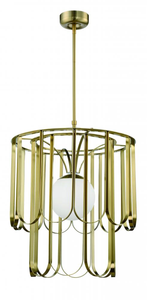 Melody 1 Light Pendant in Satin Brass