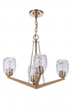 Craftmade 57324-SB - Guiding Star 4 Light Chandelier in Satin Brass