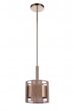 Craftmade 59091-SB - Kensey 1 Light Mini Pendant in Satin Brass