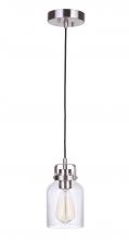 Craftmade 53691-BNK - Foxwood 1 Light Mini Pendant in Brushed Polished Nickel