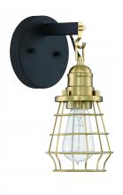 Craftmade 50601-FBSB - Thatcher 1 Light Wall Sconce in Flat Black/Satin Brass