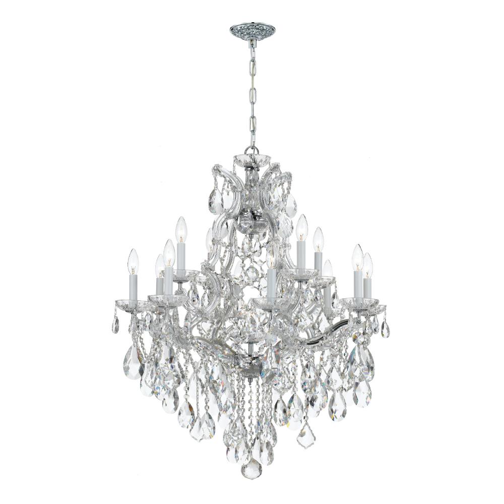 Maria Theresa 13 Light Spectra Crystal Polished Chrome Chandelier