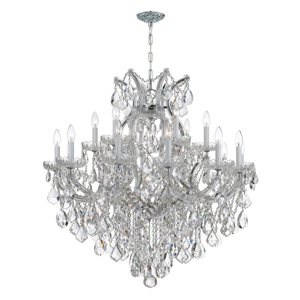 Maria Theresa 19 Light Spectra Crystal Polished Chrome Chandelier