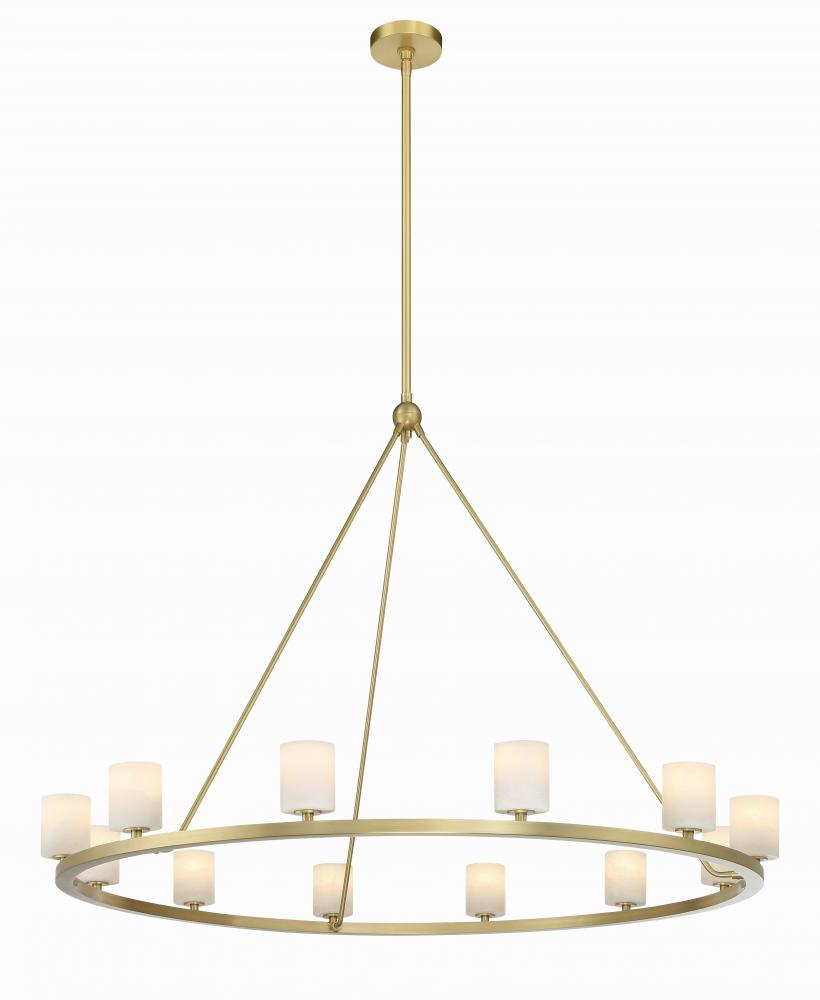 Aragon 12 Light Soft Brass Chandelier