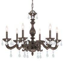 Crystorama 5036-VB-CL-SAQ - Paris Market 6 Light Spectra Crystal Venetian Bronze Chandelier