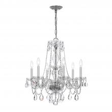 Crystorama 5086-CH-CL-S - Traditional Crystal 6 Light Swarovski Strass Crystal Polished Chrome Chandelier