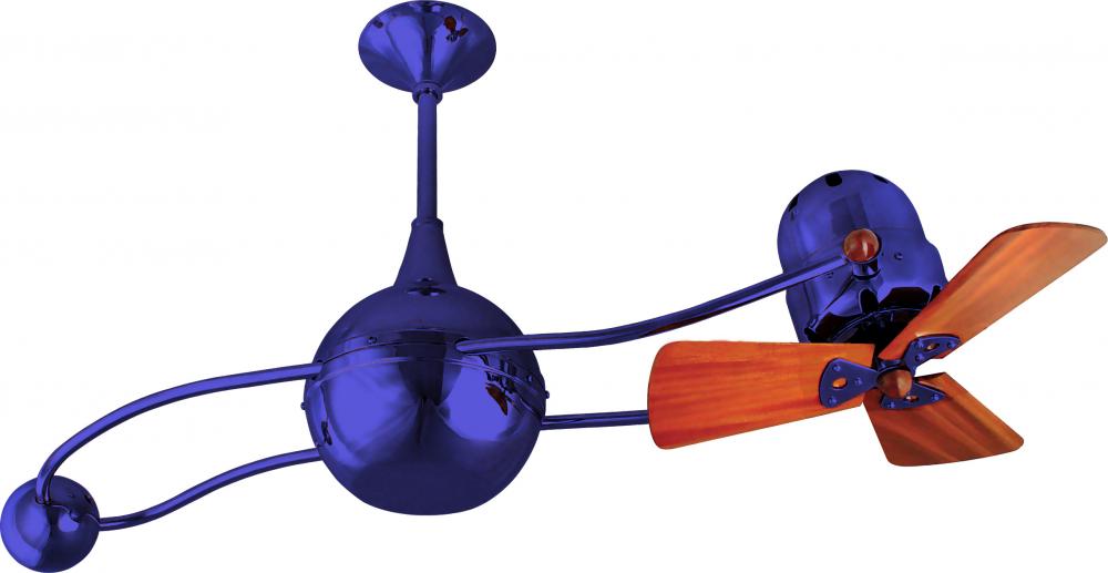 Brisa 360° counterweight rotational ceiling fan in Safira (Blue) finish with solid sustainable ma