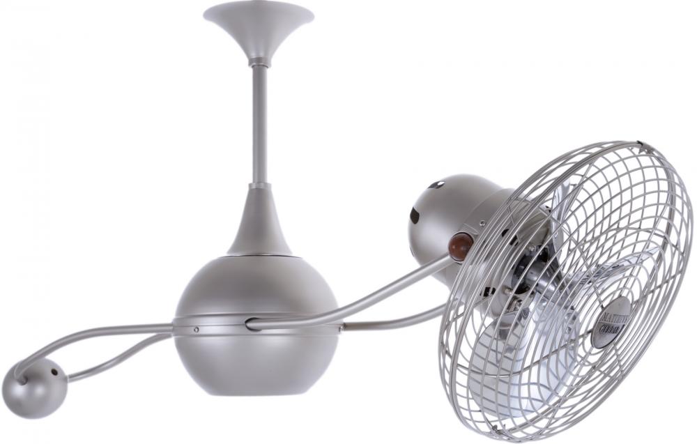 Brisa 360° counterweight rotational ceiling fan in Brushed Nickel finish with metal blades for da