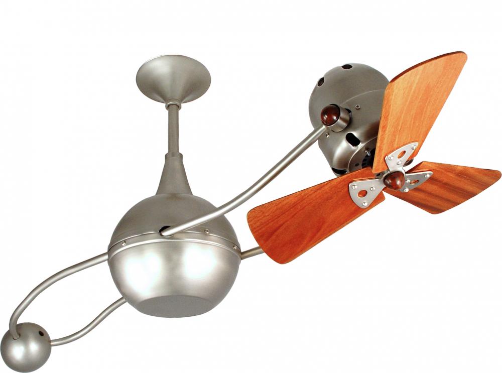 Brisa 360° counterweight rotational ceiling fan in Brushed Nickel finish with solid sustainable m