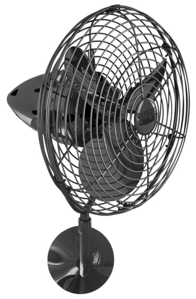 Bruna Parede wall fan in Black Nickel finish.