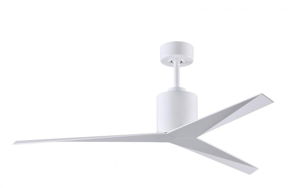 Eliza 3-blade paddle fan in Gloss White finish with gloss white all-weather ABS blades. Optimized