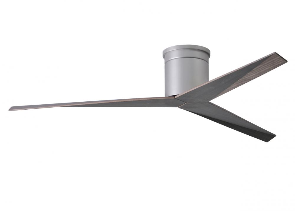 Eliza-H 3-blade ceiling mount paddle fan in Brushed Nickel finish with old oak ABS blades.