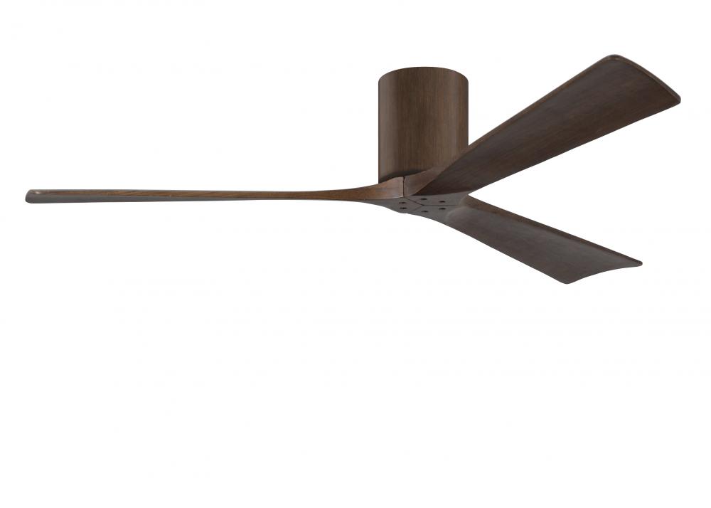 Irene-3H three-blade flush mount paddle fan in Walnut finish with 60” solid walnut tone blades.?