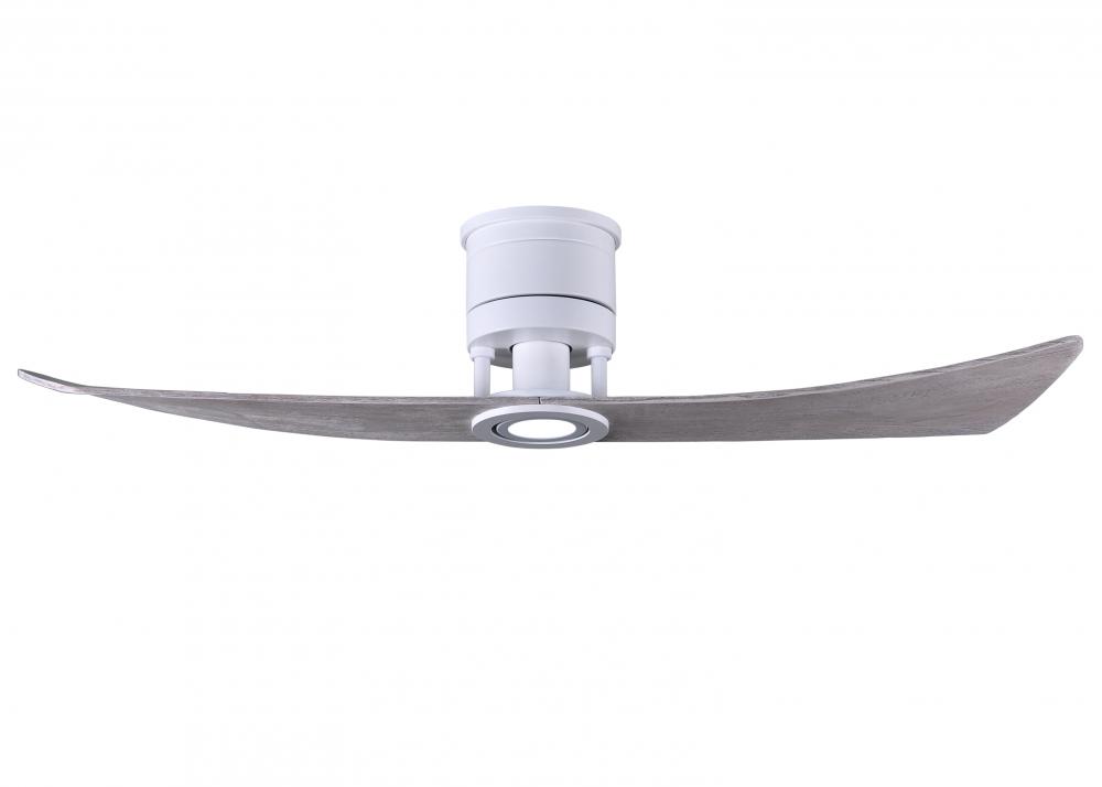Lindsay ceiling fan in Matte White finish with 52&#34; solid barn wood tone wood blades and eco-fr