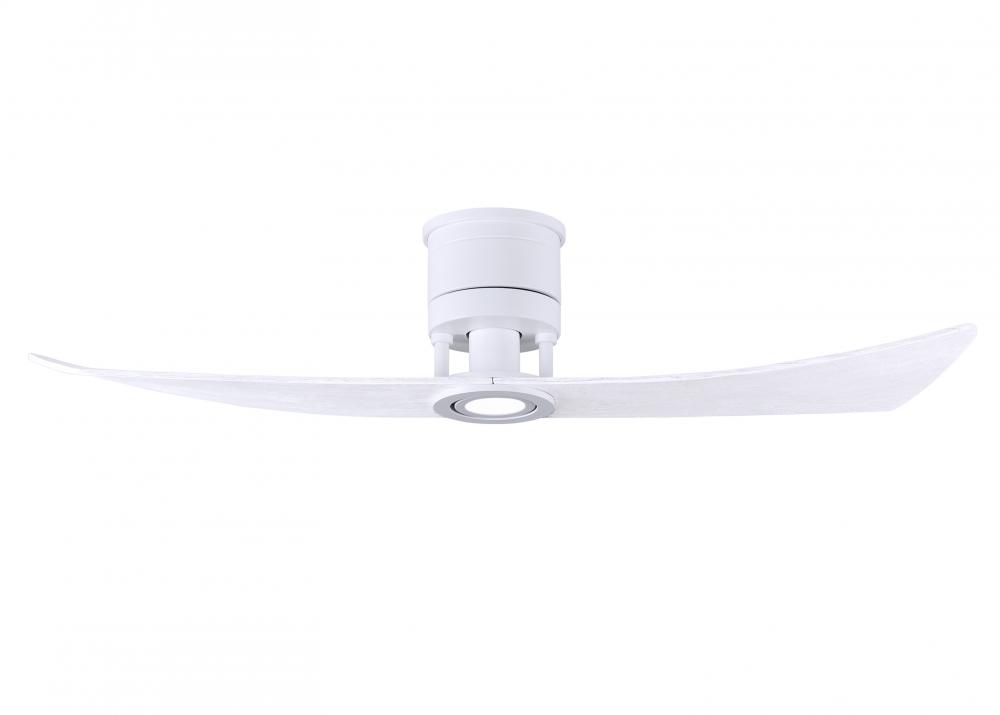 Lindsay ceiling fan in Matte White finish with 52&#34; solid matte white wood blades and eco-frien