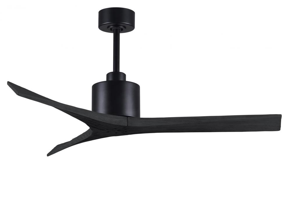 Mollywood 6-speed contemporary ceiling fan in Matte Black finish with 52” solid matte black wood