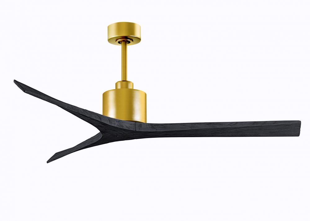 Mollywood 6-speed contemporary ceiling fan in Brushed Brass finish with 60” solid matte black wo