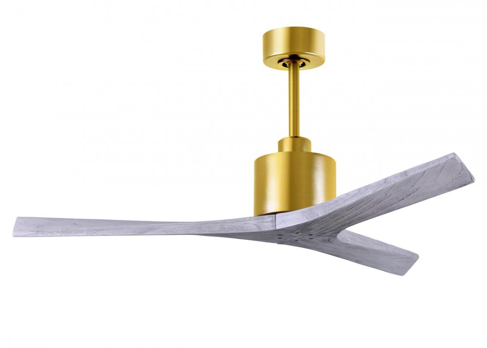 Mollywood 6-speed contemporary ceiling fan in Brushed Brass finish with 52” solid barn wood tone