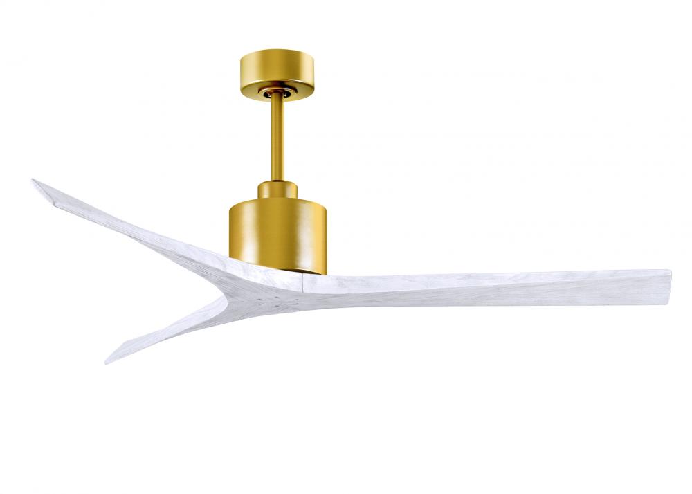 Mollywood 6-speed contemporary ceiling fan in Brushed Brass finish with 60” solid matte white wo