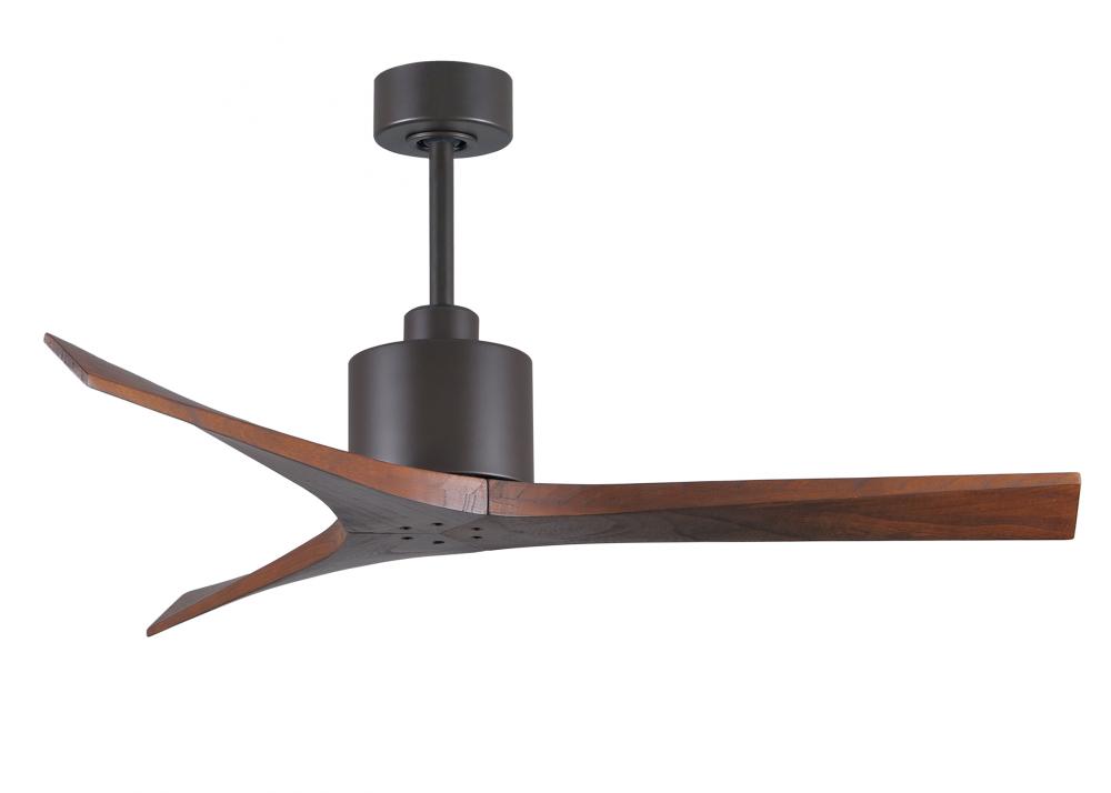 Mollywood 6-speed contemporary ceiling fan in Textured Bronze finish with 52” solid walnut tone