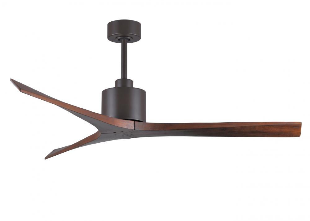 Mollywood 6-speed contemporary ceiling fan in Textured Bronze finish with 60” solid walnut tone