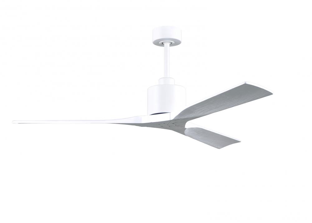 Nan 6-speed ceiling fan in Matte White finish with 60” solid matte white wood blades