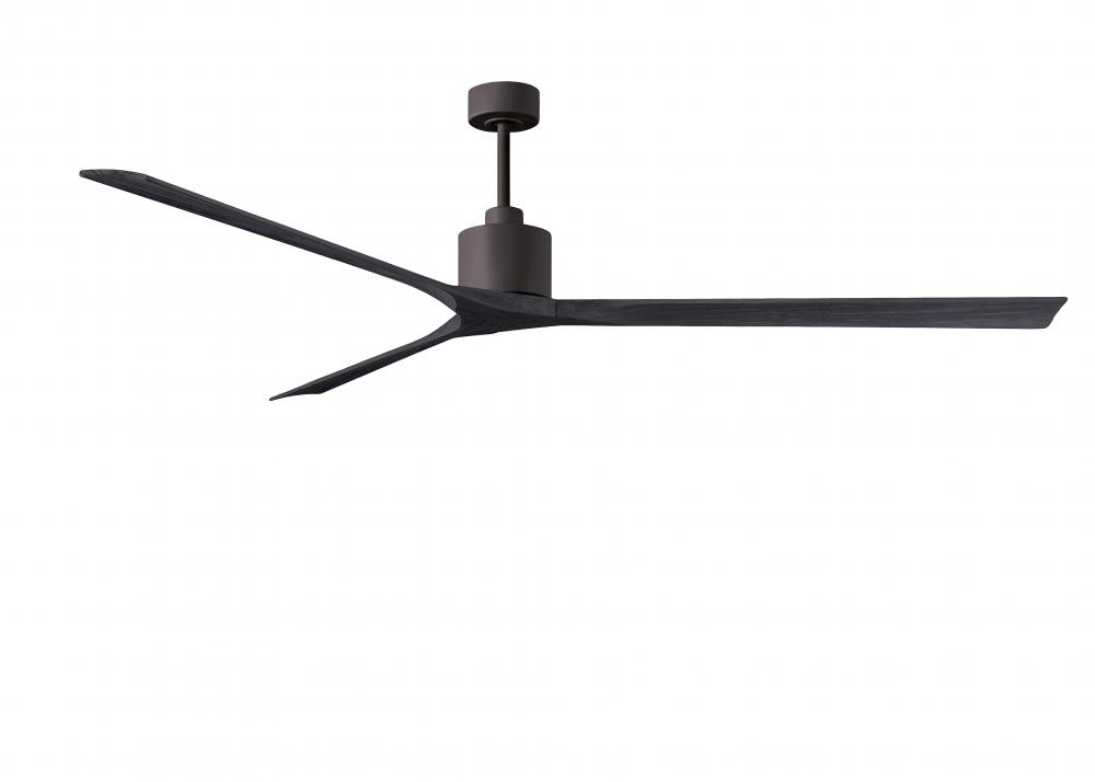 Nan XL 6-speed ceiling fan in Matte White finish with 90” solid matte black wood blades