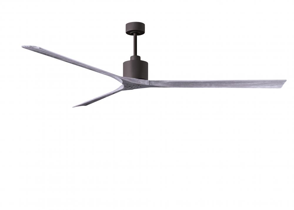 Nan XL 6-speed ceiling fan in Matte White finish with 90” solid barn wood tone wood blades