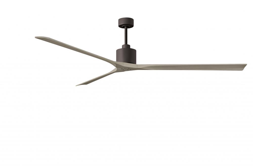 Nan XL 6-speed ceiling fan in Matte White finish with 90” solid gray ash tone wood blades