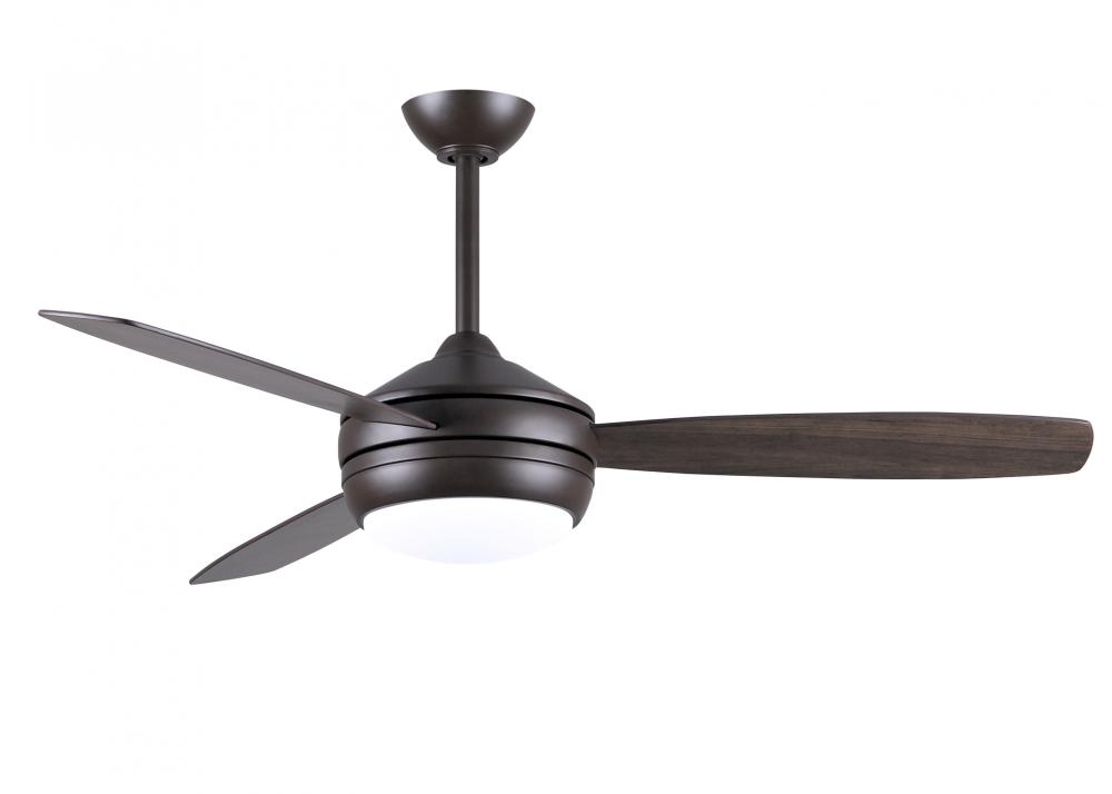 T-24 52&#34; Ceiling Fan in Textured Bronze and reversible Gray Ash/Walnut Blades