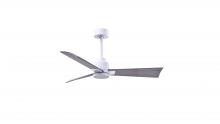 Matthews Fan Company AK-MWH-BW-42 - Alessandra 3-blade transitional ceiling fan in matte white finish with barnwood blades. Optimized