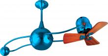 Matthews Fan Company B2K-LTBLUE-WD - Brisa 360° counterweight rotational ceiling fan in Agua Marinha (Light Blue) finish with solid su