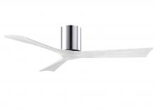 Matthews Fan Company IR3H-CR-MWH-52 - Irene-3H three-blade flush mount paddle fan in Polished Chrome finish with 52” solid matte white