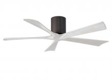 Matthews Fan Company IR5H-TB-MWH-52 - Irene-5H five-blade flush mount paddle fan in Textured Bronze finish with 52” solid matte white
