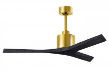 Matthews Fan Company MW-BRBR-BK-52 - Mollywood 6-speed contemporary ceiling fan in Brushed Brass finish with 52” solid matte black wo
