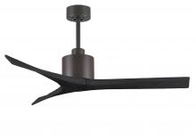 Matthews Fan Company MW-TB-BK-52 - Mollywood 6-speed contemporary ceiling fan in Textured Bronze finish with 52” solid matte black