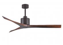 Matthews Fan Company MW-TB-WA-60 - Mollywood 6-speed contemporary ceiling fan in Textured Bronze finish with 60” solid walnut tone