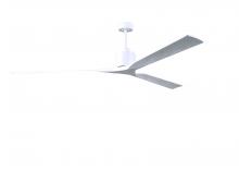 Matthews Fan Company NKXL-MWH-MWH-90 - Nan XL 6-speed ceiling fan in Matte White finish with 90” solid matte white wood blades