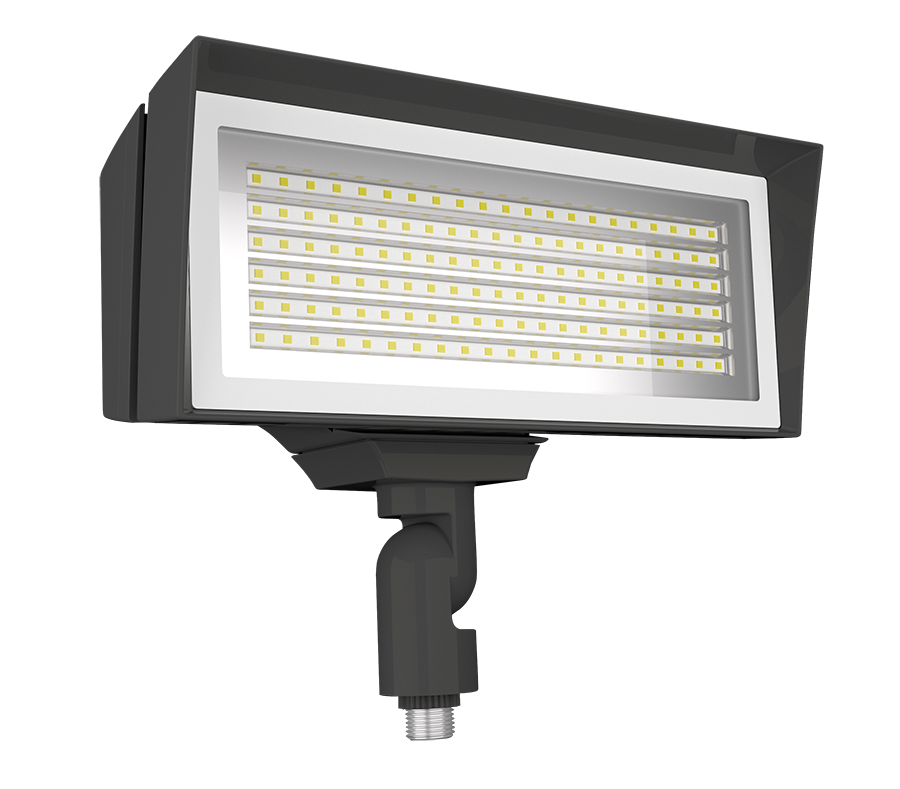 Floodlights, 8138-10813 lumens, FFLED, medium, field adjustable 5000K/4000K, 120-277V, knuckle mou