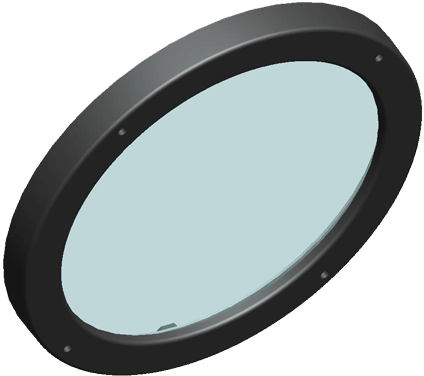 Decorative, Lens & Door Frame Replacement Gnled, black with Frosted Lens