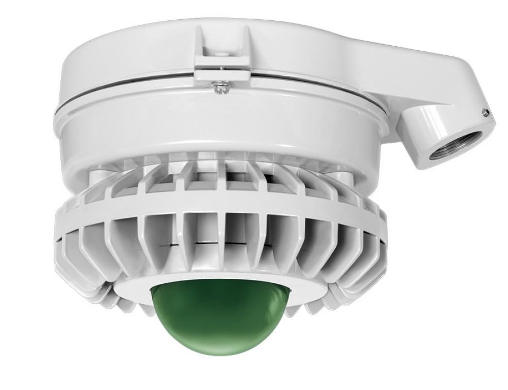HAZLED 42W COOL LED CEILING GREEN FROSTED GLOBE GRAY