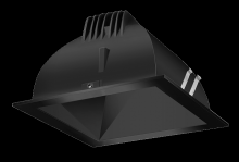 RAB Lighting NDLED6SD-WY-B-B - Recessed Downlights, 20 lumens, NDLED6SD, 6 inch square, universal dimming, wall washer beam sprea