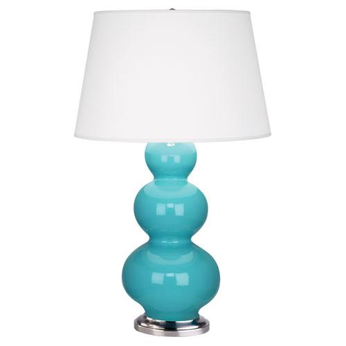 Egg Blue Triple Gourd Table Lamp