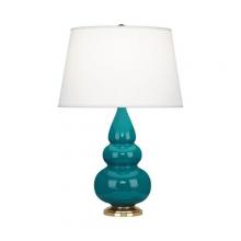 Robert Abbey 253X - Peacock Small Triple Gourd Accent Lamp